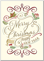 Christmas Calligraphy Card H8187V-AAA
